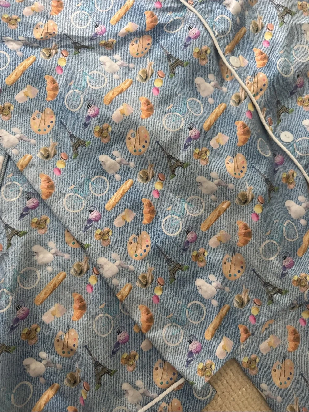 Satin French themed PJ set